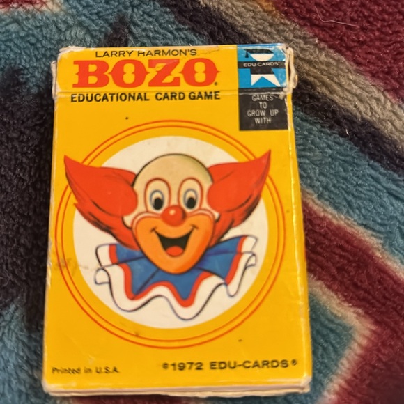 Bozo The Clown Educational Card Game Larry Harmon Vintage 1972 Gifts Flaws Wear - Picture 2 of 8